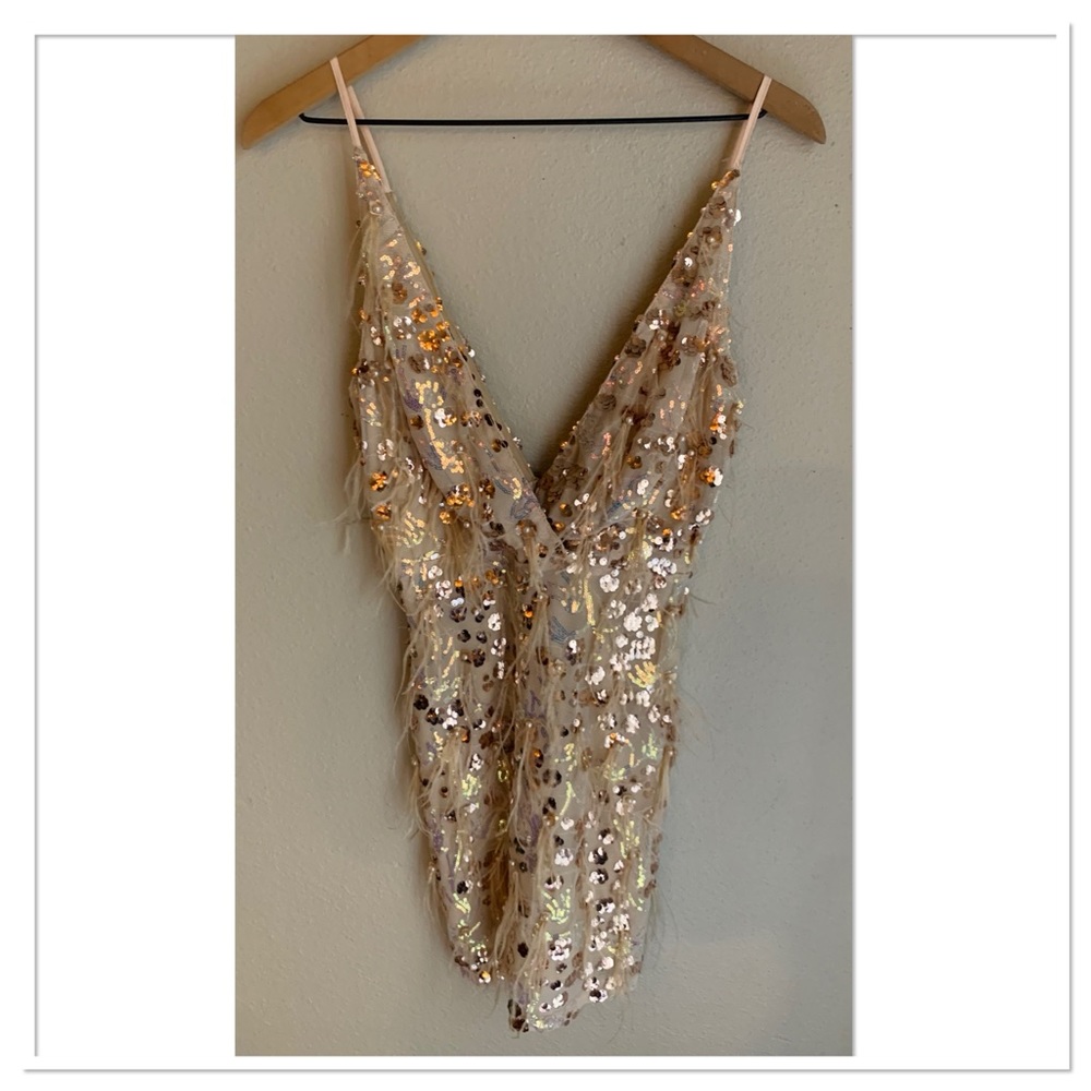 Banjul Sequin Dress in Gold and Silver